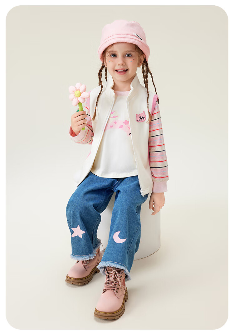 MQDMINI Kids Vest Children's Boys and Girls Hoodie Vest Infant Cardigan Inner Wear Outerwear Versatile Top Duoduo Cangcang 10