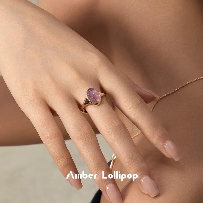 Кольцо Amber Lollipop, женское, регулируемое, с кристаллами, для указательного пальца, подарок на Новый год, День Святого Валентина, день рождения
