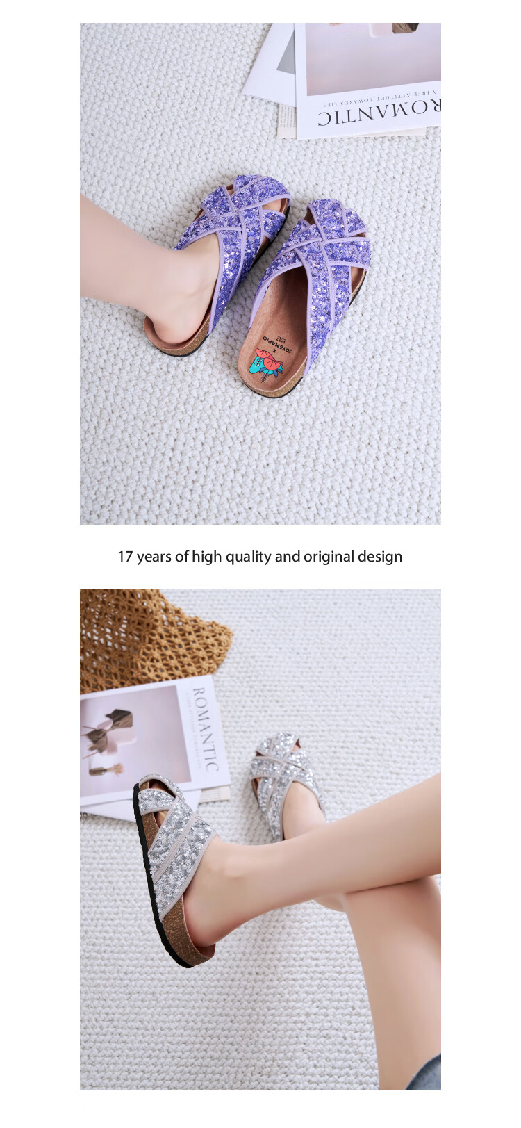 J&M Baotou Slippers for Women, Comfortable Hollow Birkenstock Sandals, Non-Slip Flat Casual Beach Slippers, Black, Size 37 3