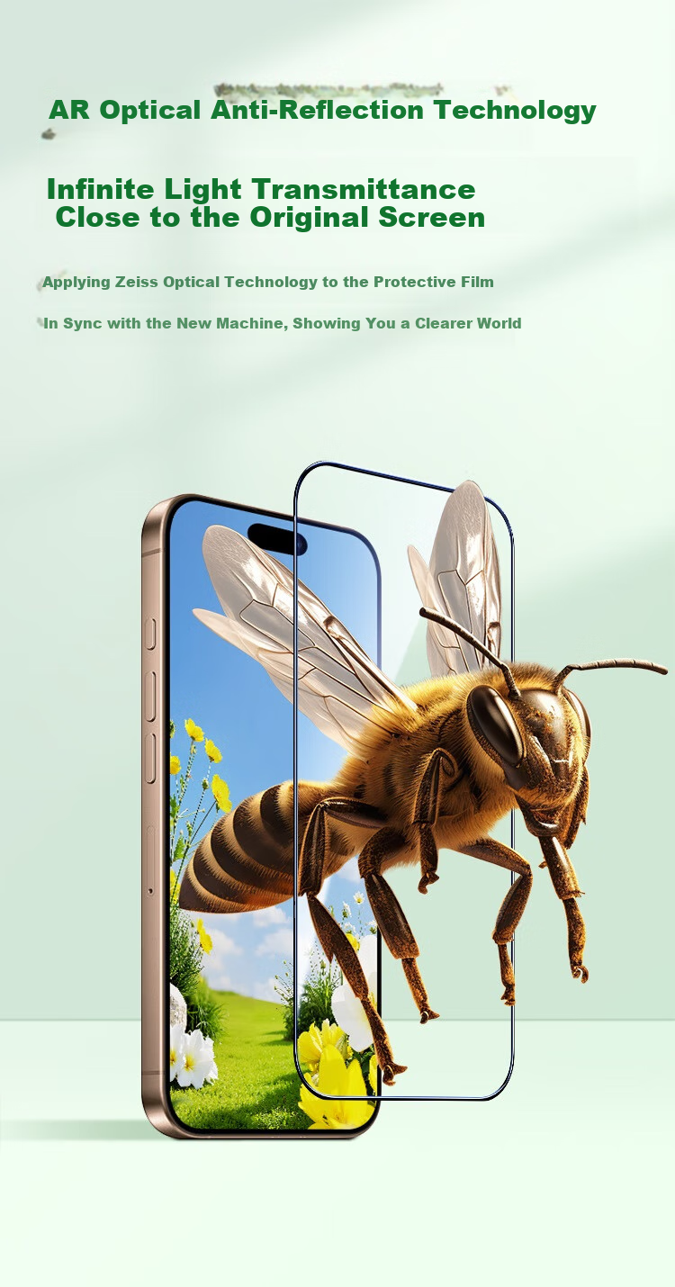 BOSQING [AR Anti-Glare Comfortable Eye] Tempered Glass Screen Protector for IPhone 14 Pro, Full Coverage Anti-Reflective Film, Anti-Glare, Shatterproof, Anti-Fingerprint Protective Film 8
