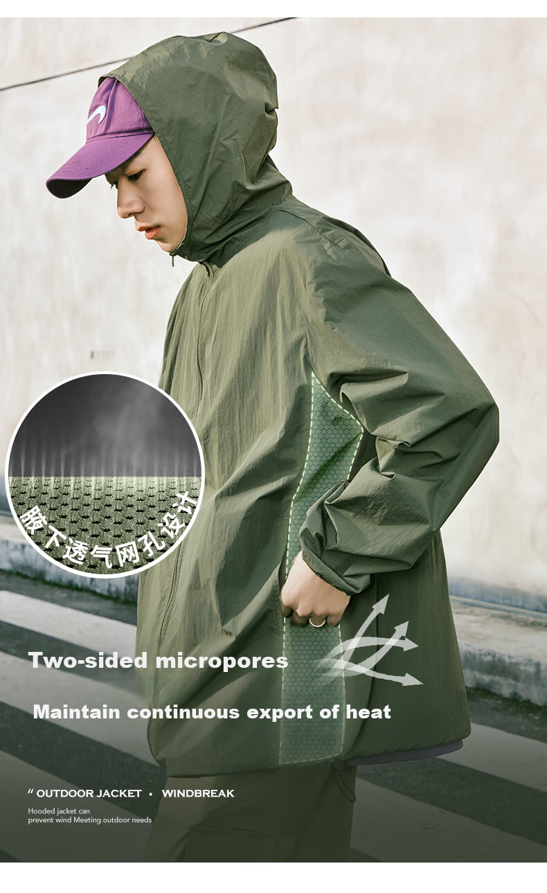 Warrior Ice Silk Sun Protection Jacket Men Summer Ultra-thin Cooling UPF50+ Outdoor Mountain Sports Sun Protection Cement Gray 4XL 6