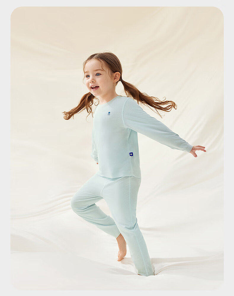 Babycare Camellia Children's Homewear Spring Summer Modal Lightweight Pajama Set Shell White 130 39