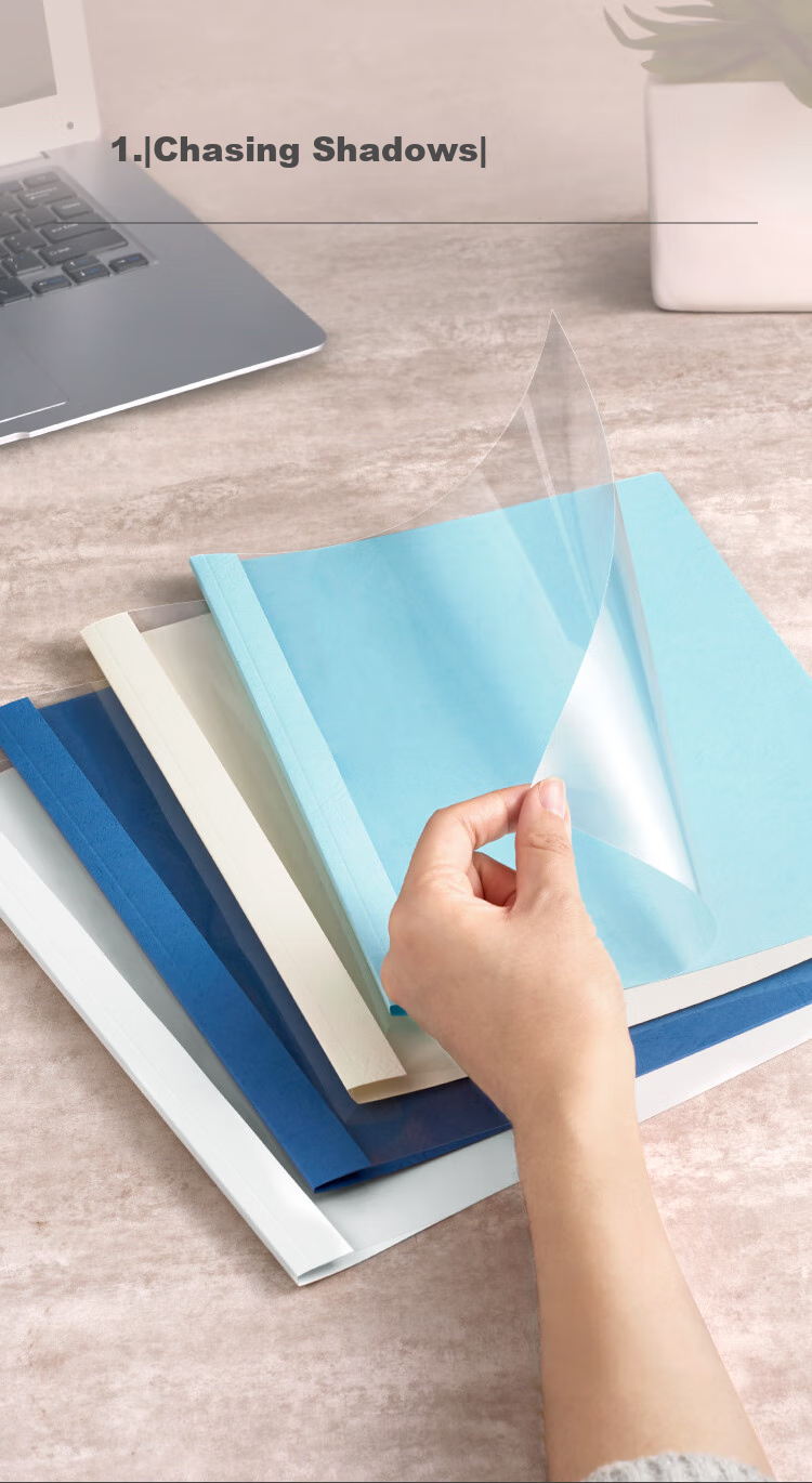 DSB (Disbi) High Transparency Thermal Binding Covers A4, Specialized Glue Binding Covers for Thermal Binding Machines, Light Blue, 6mm, Pack of 10 1