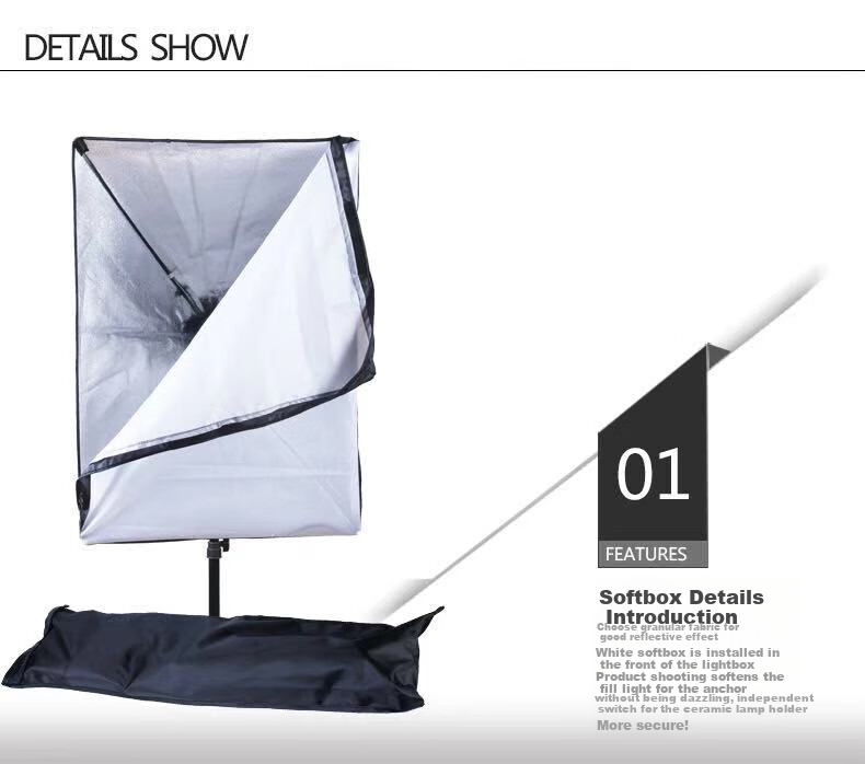 Good Weather Live Streaming Photography Fill Light Kit, Lighting for Shooting, Soft Light Box, Photography Studio Equipment, Outdoor Video LED Single Light 155W [Wireless Remote Control Version] 4