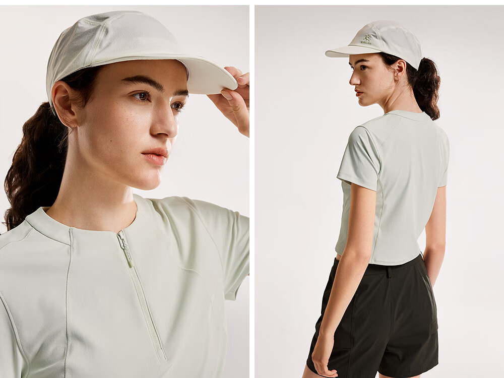 KAILAS Kailas Women's Short Sleeve Stand Collar Half-Zip Breathable Lightweight Quick-Dry Outdoor Hiking Sports T-Shirt Spring Summer 3