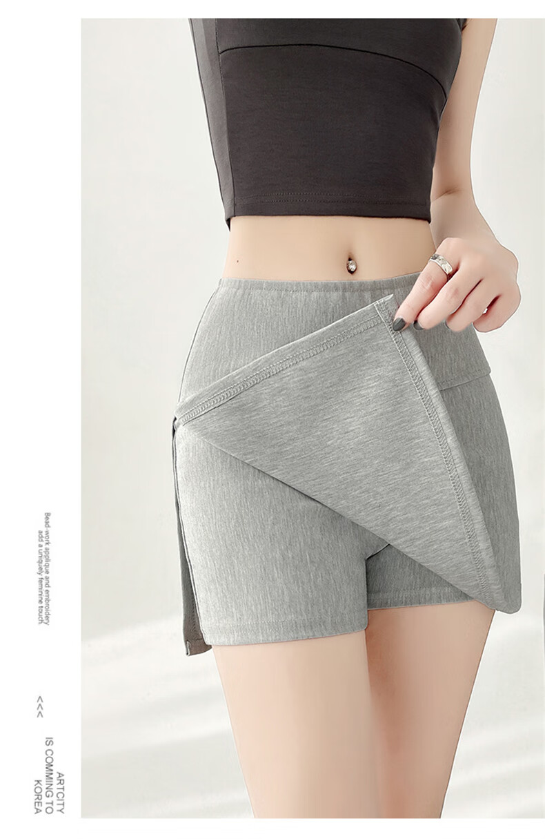Langsha Split Sports Skirt Pants for Women 2026 New High Waist Slim Hip Hugging A-line Mini Skirt Anti-Exposure 13