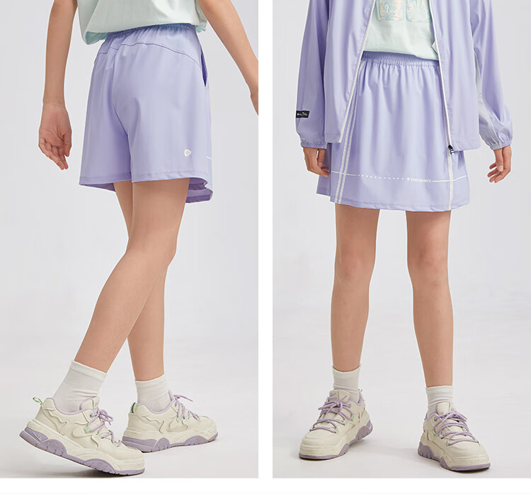 SOUHAIT Girls' Sun Protection Shorts, Summer 2025 Cool-Feeling Skort, Children's Pants, Truffle Green, Size 130 10