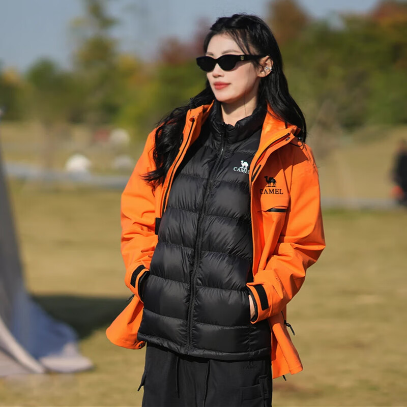 CAMEL Three-In down Inner Liner Outdoor Jacket Windproof Waterproof Coat Triple Protection Mountaineering Suit G603A M