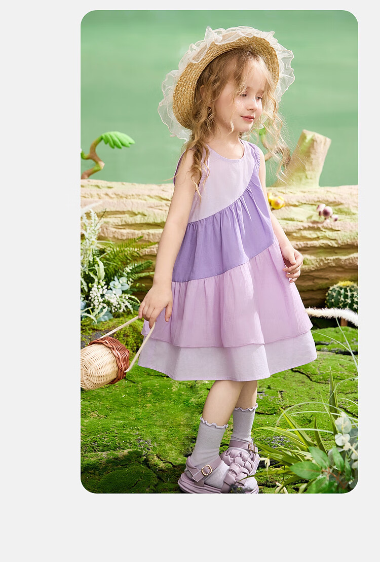 ASK JUNIOR Girls' Sleeveless Summer Dress, Baby Vacation Princess Dress 17