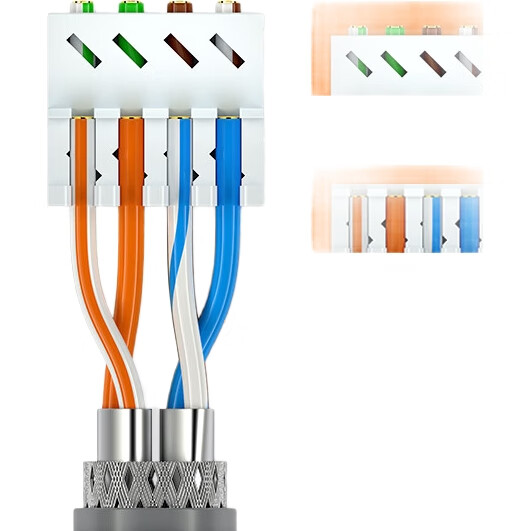 Сетевой коннектор SAMZHE CAT6 Shielded Tool-Free Crystal Head, 10 Gigabit CAT6A, черный