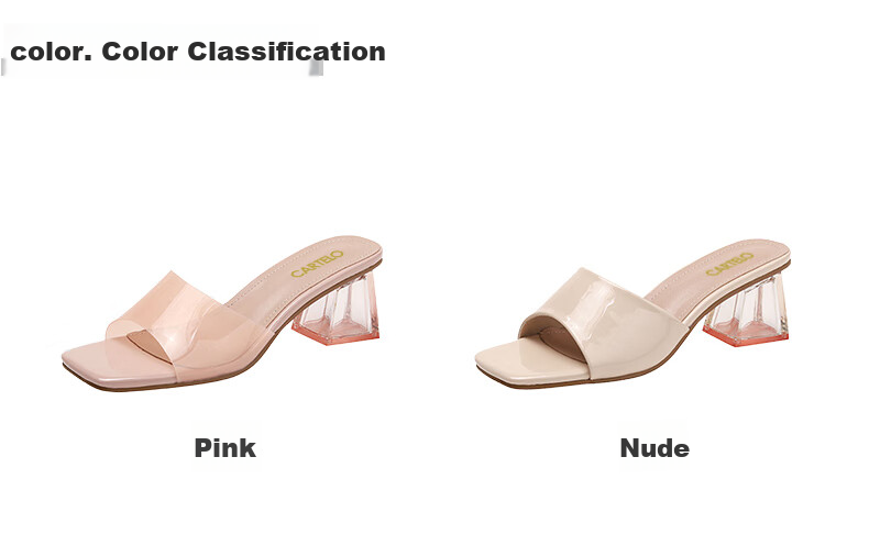 CARTELO Women's Fashionable Versatile Outdoor Open-Toe Slippers KDH-9171 Pink Size 37 5