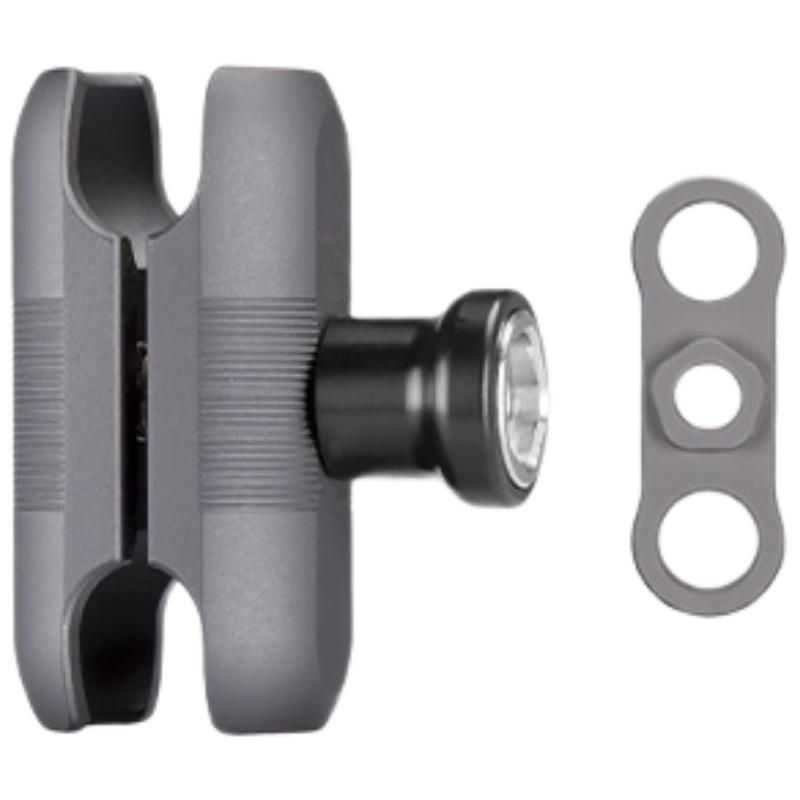 FANAUE Motorcycle Phone Ball Head Mount, 25mm Ball Head Sports Camera Accessory, Aluminum Alloy Extension 6cm, Quick-Release Anti-Theft Clamp DA-60F