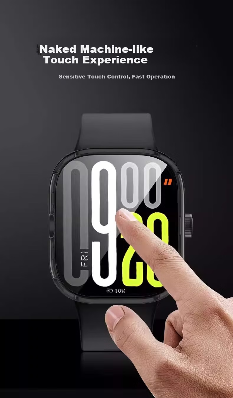 CHENSONG Compatible with Xiaomi Redmi Watch Redmi Watch 5 Tempered Glass Screen Protector, VIVO/iQOO GT2 Case And Screen Protector Combo Protective Cover, Transparent 5