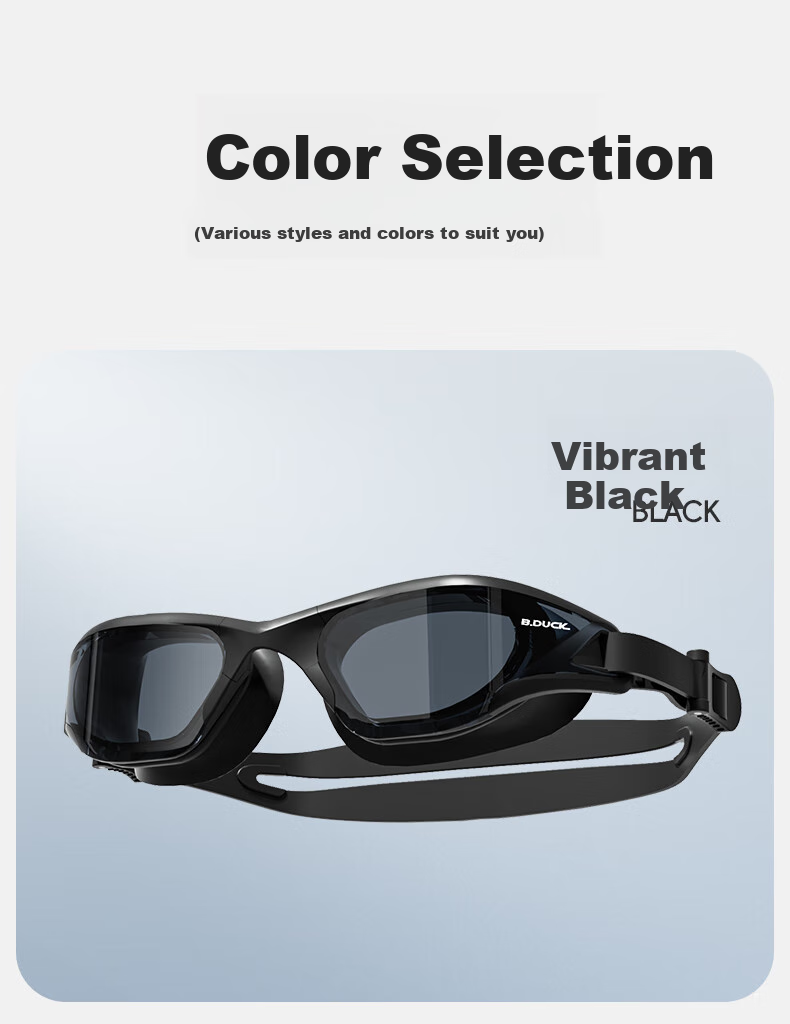 B.Duck Swimming Goggles, Waterproof And Anti-Fog, High-Definition Swimming Glasses, Non-Prescription Swim Goggles, Swimming Equipment, Unisex 13