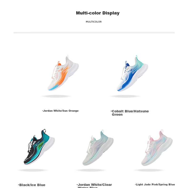 QIAODAN Children's Unisex Running Shoes, Big Kids Summer Sports Shoes, Cool Children's Sneakers, QIAODAN White/sun Orange, Size 37 14