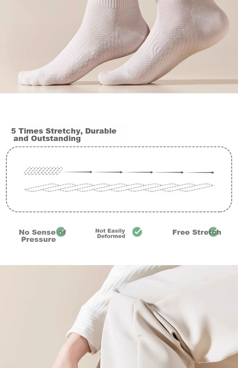 Mianmanman Men's Short Socks with Ear Loops, Summer Thin Black And White Antibacterial Deodorant Xinjiang Cotton Breathable Low-Cut Boat Socks, 10 Pairs 6