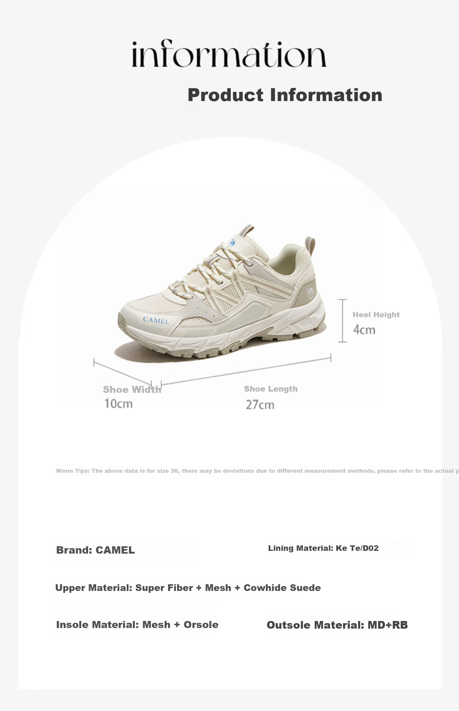 CAMEL Hiking Shoes, Water-Resistant, Lightweight Outdoor Sports Shoes, Couple Style, Professional Trekking Shoes F14B097606 1