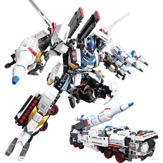 F5 Building Block Rocket Car Mecha Dragon Mars Adult Assembly Model Transforming Toy Gift for Boys' Birthday Present