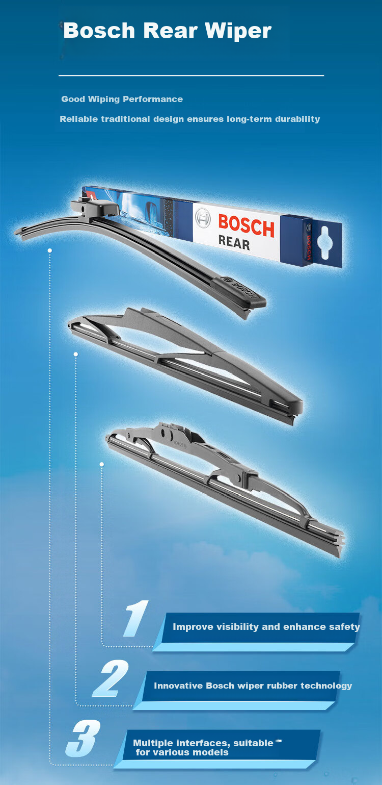 BOSCH Rear Window Wiper Blade, 12 Inches (For BYD M6/Land Cruiser/Yizhi Prius Kuwei) 2