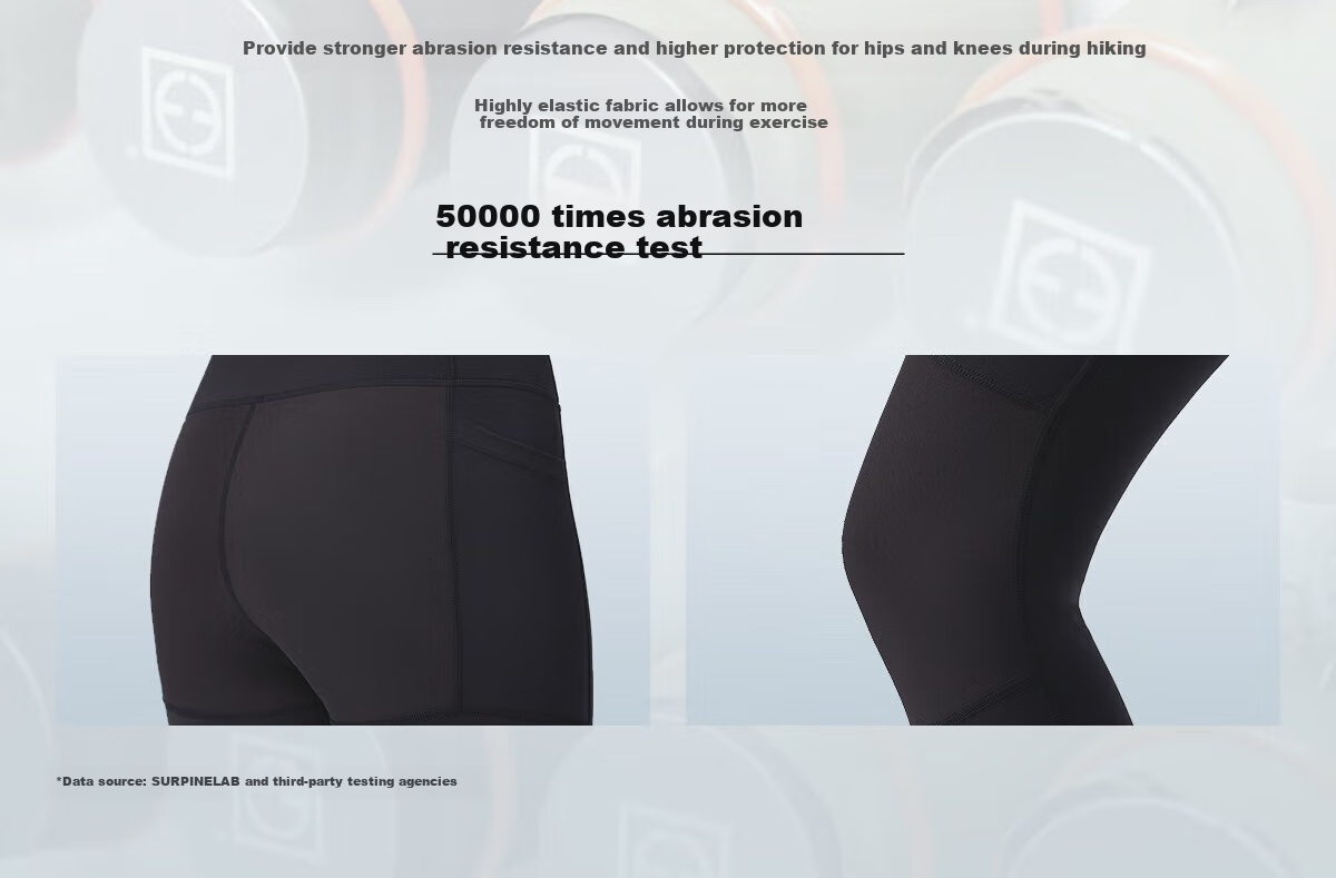 SURPINE Tafeng Series Wear-Resistant Reinforced Hiking Tight Pants, Outdoor Sun Protection Quick-Dry Long Pants, Obsidian Black, L 5