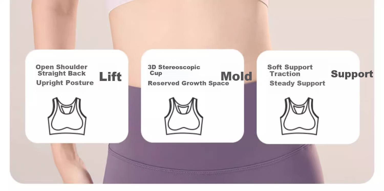 YUZHAOLIN [2-Pack] Girls' Underwear Bra, Student Middle School High School Puberty Teenage Girls' Second Stage Underwear 7