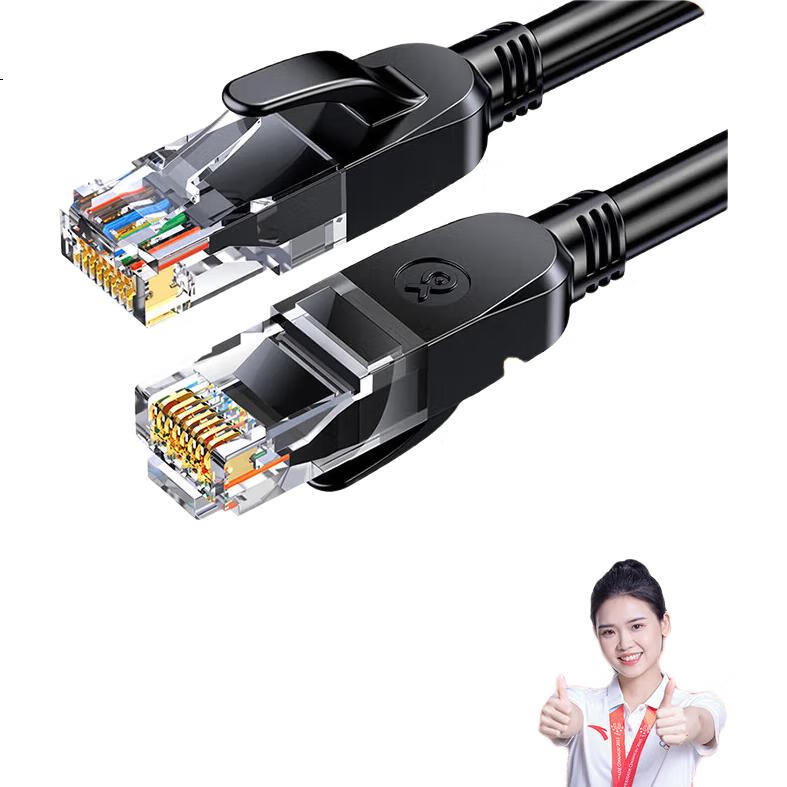 Сетевой кабель BIAZE Cat6 Ethernet, 1.5 метра, гигабитный высокоскоростной широкополосный кабель, сетевой инженерный кабель для дома, роутера, мониторинга, 8-жильный витой пары, готовый патч-корд WX8, черный