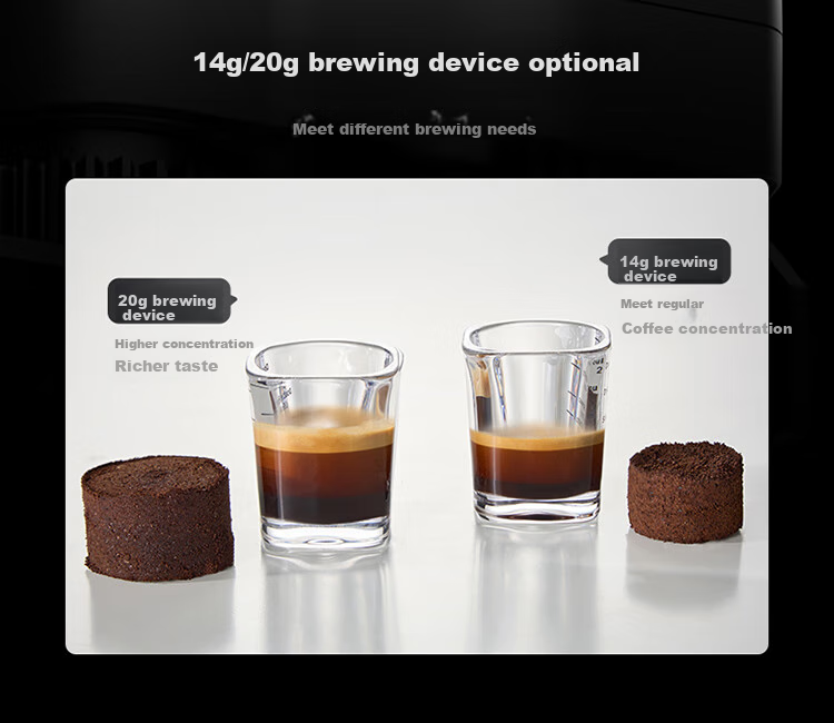 Jinu (Jetinno) [7-Day Trial] Fully Automatic Coffee Machine for Home And Office Use with Integrated Grinding (64mm Flat Blade), Dual Boiler, Self-Cleaning JL15 (20g Ground Coffee Container) 18