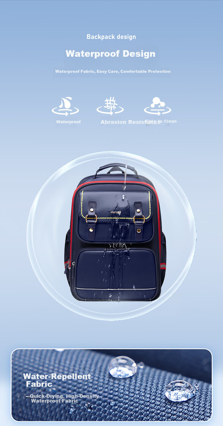 GOLF Elementary School Backpack for Grades 1-3 Boys And Girls, Spine Protection Children's Backpack, Lightweight Large Capacity Shoulder Bag, Stylish Desig 10