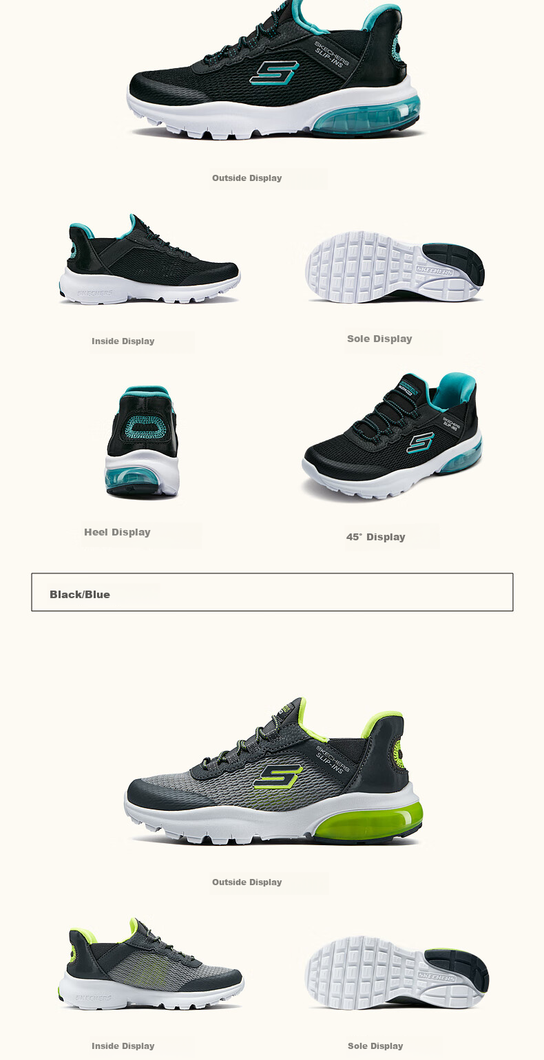 Skechers Kids' Slip-On Sneakers, Fashionable Casual Shoes for Boys, Breathable Sports Shoes for Spring And Autumn, Model 403834L 16