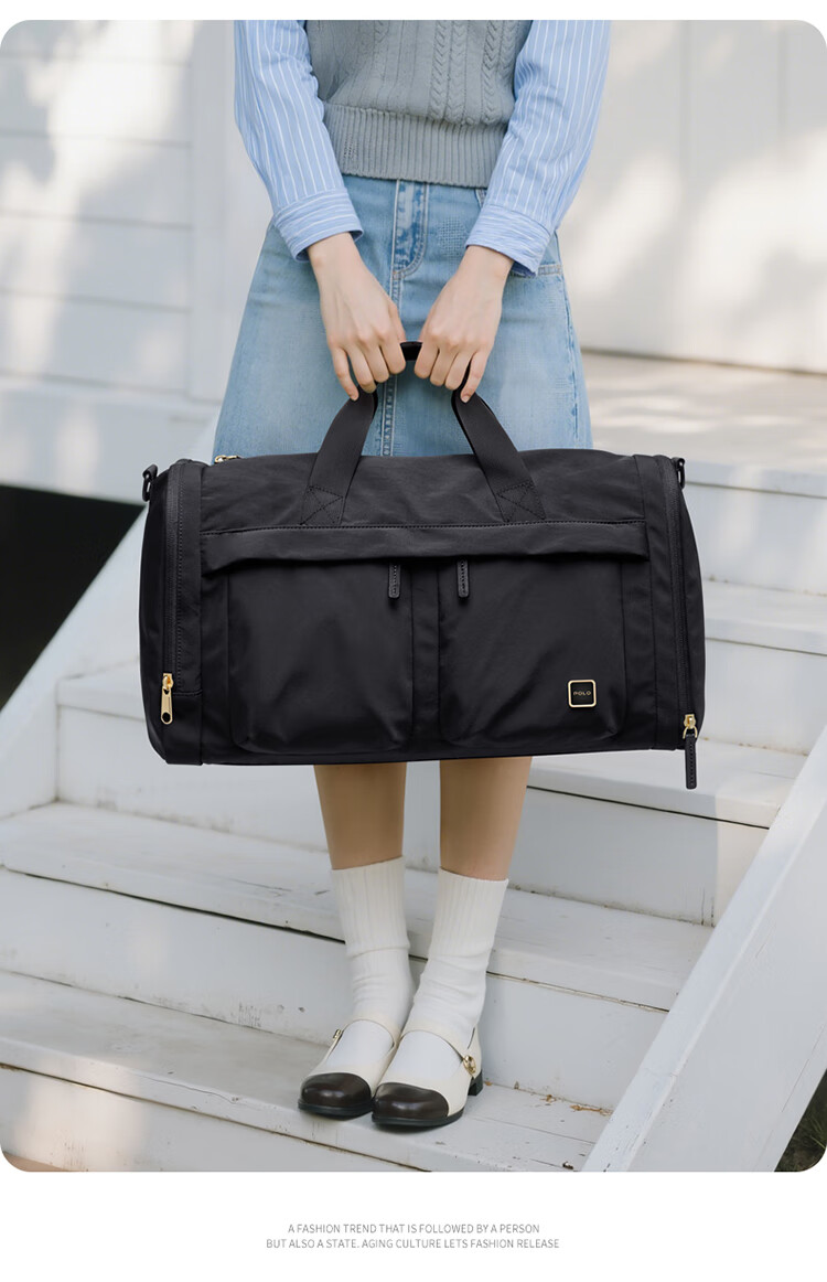 POLO Travel Bag, Women's Sports Fitness Luggage Bag, Large Capacity Business Trip Handbag, Shoulder Crossbody Foldable Storage Bag 5