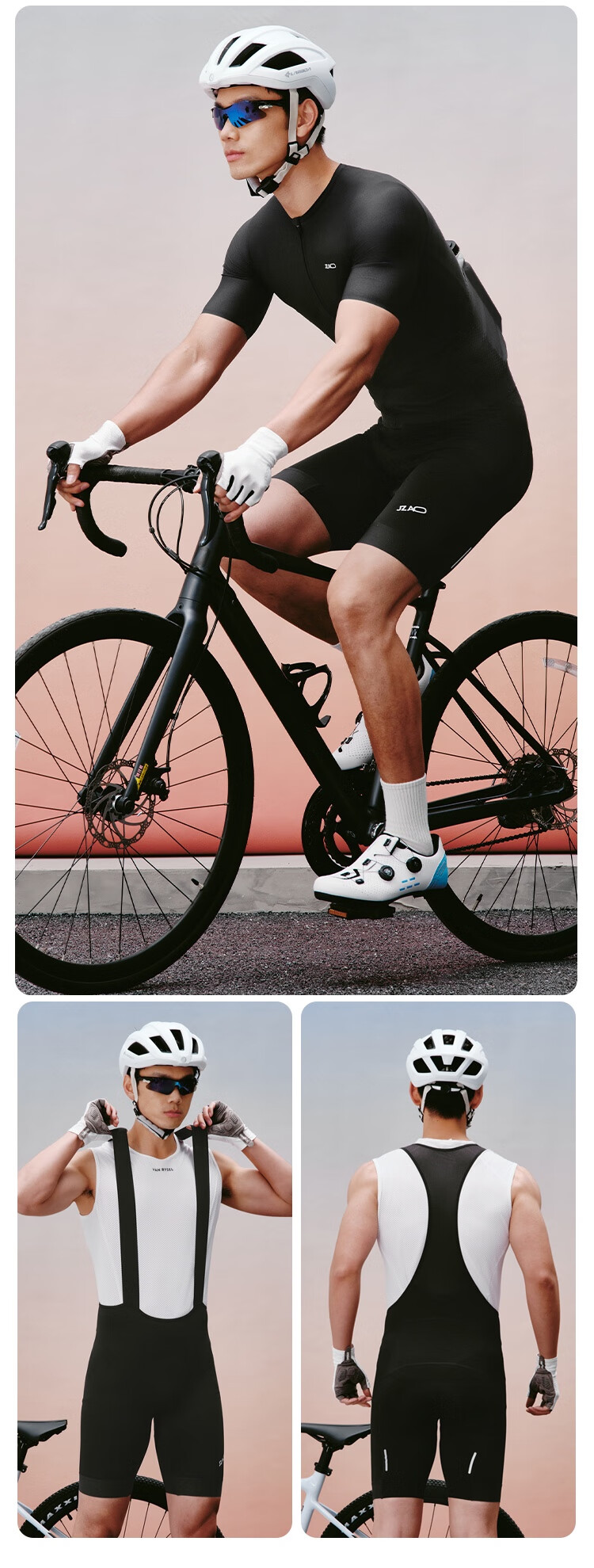 JD Original RC300 Cycling Shorts for Men, Summer Bib Shorts, Road Bike Padded Shorts, Cycling Clothing And Equipment, 3XL 14