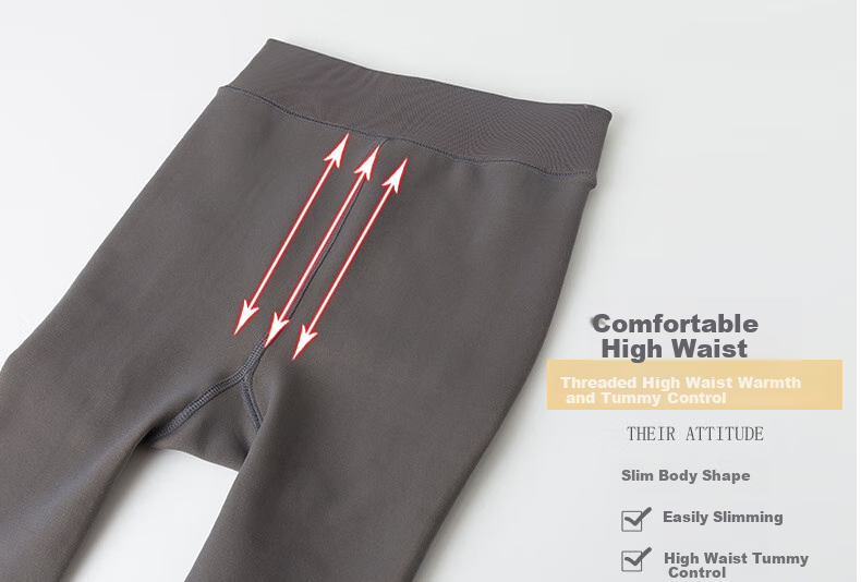 MAOHUO Fake Sheer Skin Autumn Winter Translucent Extra Large Size Base Layer Pants for Women, Bare Leg Effect, Fleece-Lined Thickened Tights 14