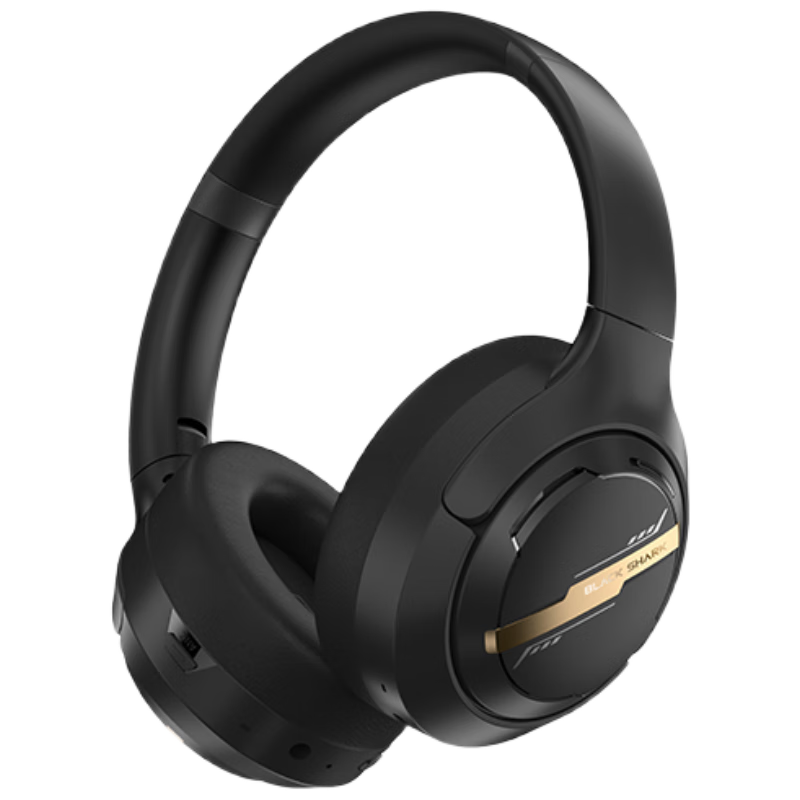 Heisha Wireless Bluetooth Headphones for Gaming, Noise-Canceling, High-Quality Sound, Low Latency, Suitable for Delta FPS Games And PUBG, Compatible with Apple 17, Huawei, Xiaomi, Honor Phones, Black And Gold