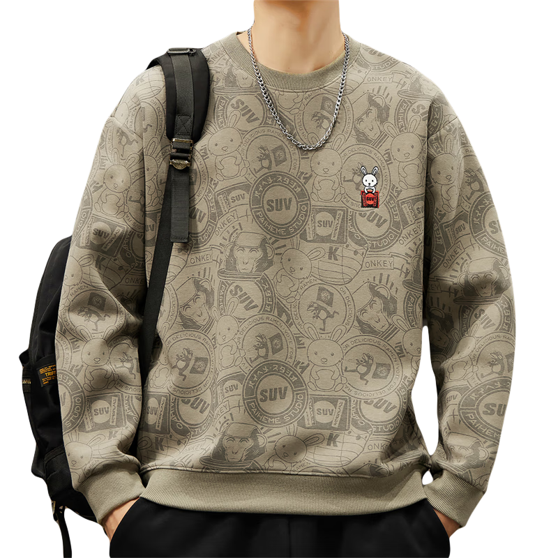 JEEP SPIRIT Men's Hoodie Jacket American Style Long Sleeve T-Shirt Casual High-End Spring Autumn Top