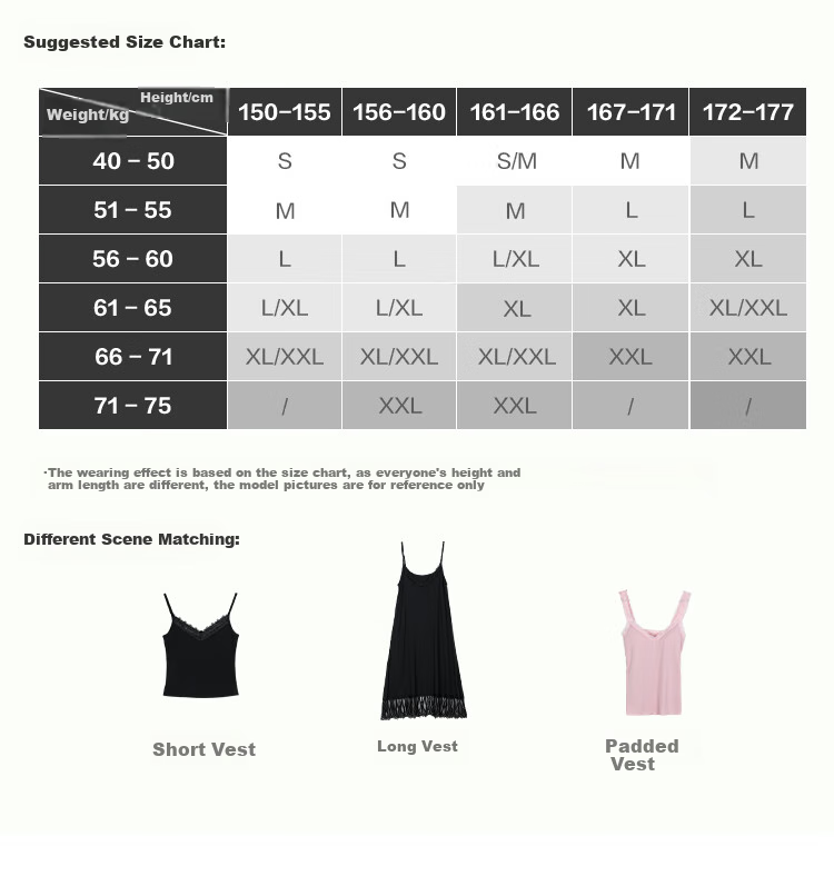 Hodo Lace Camisole for Women, V-Neck Slimming Breathable Sexy Versatile Wearable Elegant White 160/85 9