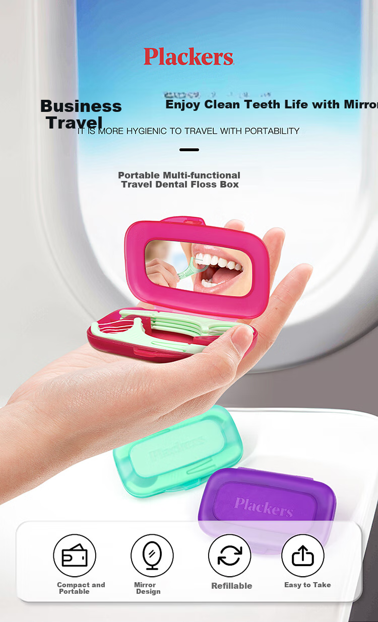 Pailesi Imported Dental Floss Picks, Ultra-Thin Adult Travel Pack, Portable Box, Toothpicks, Interdental Cleaners, 8 Pieces 1