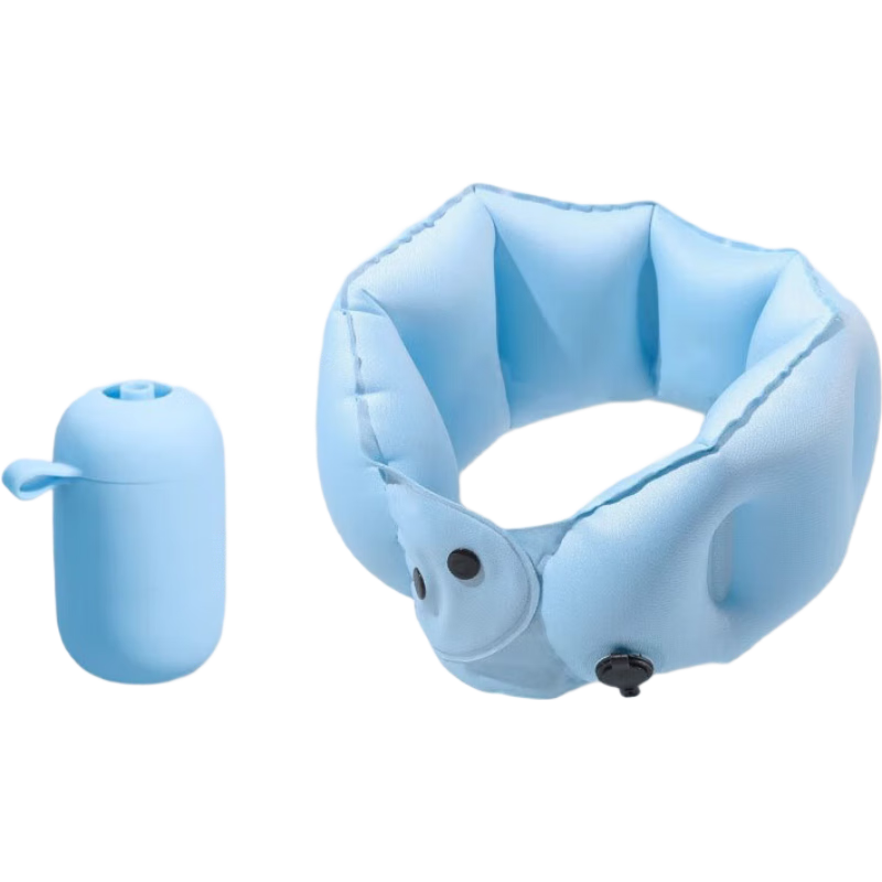 Jingmao Inflatable U-Shaped Neck Pillow, Travel Mini Portable Neck Support, Airplane Neck Pillow, Office Nap Cervical Pillow