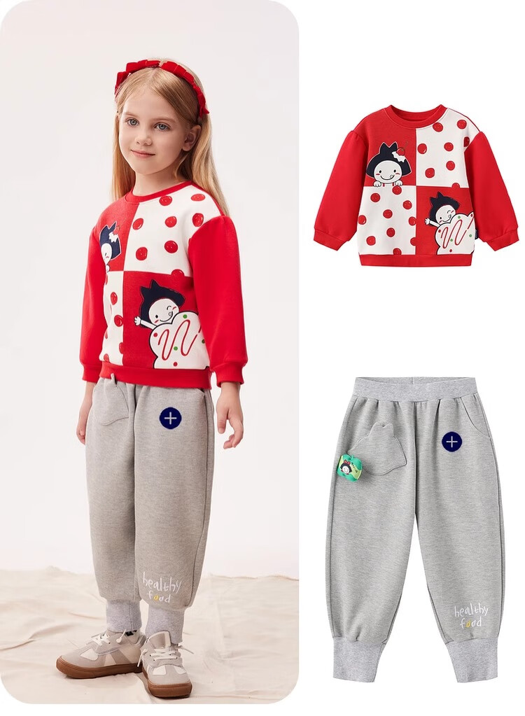 Allo&lugh Children's Autumn New Girls' Sweet Floral Print Korean Style Long Sleeve Sweatshirt, Pink, Size 140 2