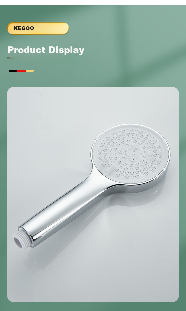KEGOO High-Pressure Shower Head, Extra Strong Pressurized Handheld Three-Piece Set, Shower Hose, Bathing Handheld Head with Bracket K4048 13