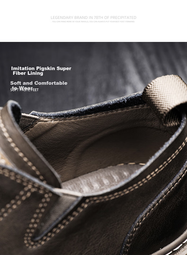 Jeep Men's Shoes, Spring And Autumn Leather Shoes, Men's Business Formal Shoes, British Style Dress Shoes, Work Casual Sneakers 13