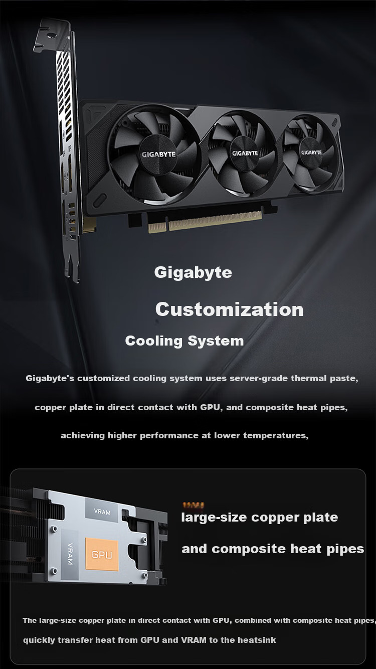 GIGABYTE GeForce RTX 5060 OC Low Profile 8G Gaming Design OpenClaw Local Deployment Graphics Card 3