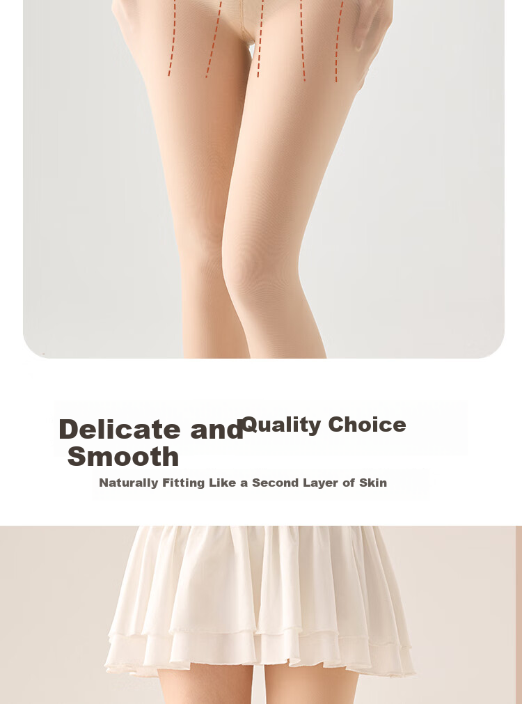 MiiOW [Anti-Snag Steel Stockings] Women's Silk Stockings, Spring And Summer Flesh-Colored Sexy Sheer Leg Beauty Enhancer Pantyhose, 2 Pairs 7