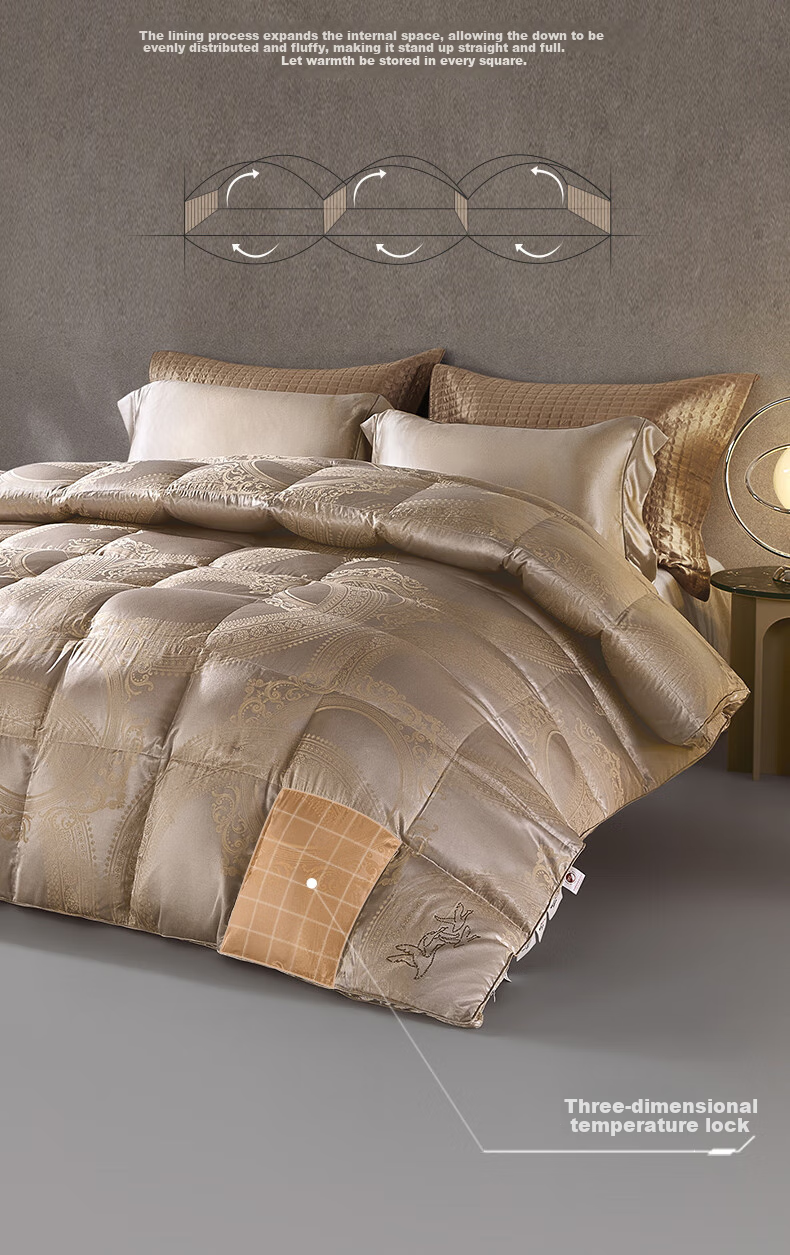 LUOLAI Home Textiles Duvet Insert, Polish Imported 95% White Goose Down Two-In Duvet Insert, 150*215cm 5