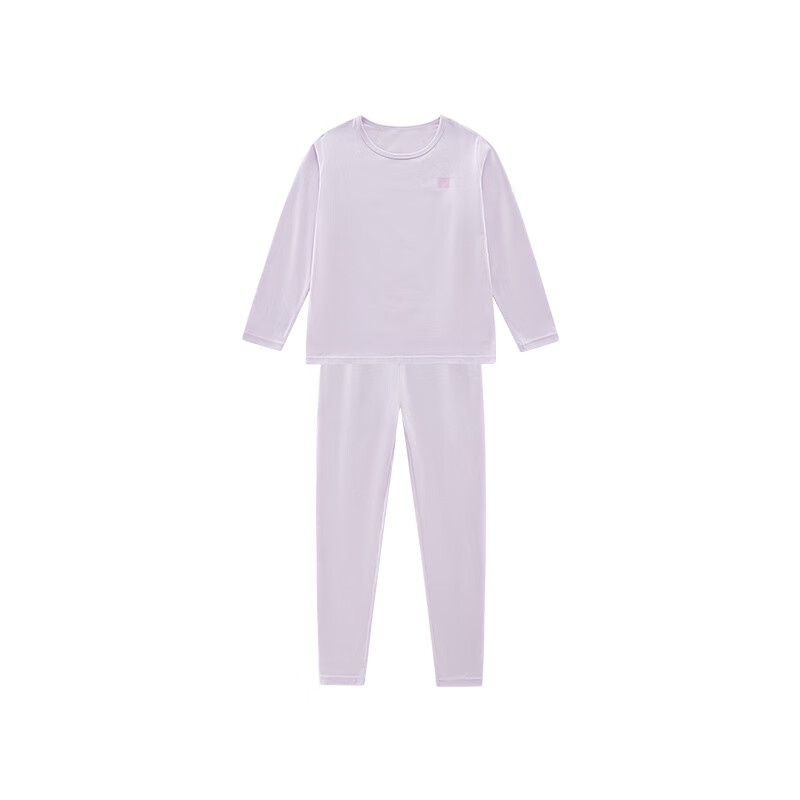 Labi Baby Children's Underwear Set, Long-Sleeve Four-Season Pajamas And Sleepwear for Boys And Girls, Light Purple, Size 120