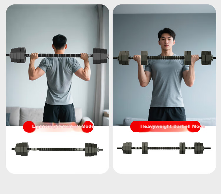 JD Original Dumbbell And Barbell Set, 40KG Adjustable Detachable Octagonal Stable Model 4