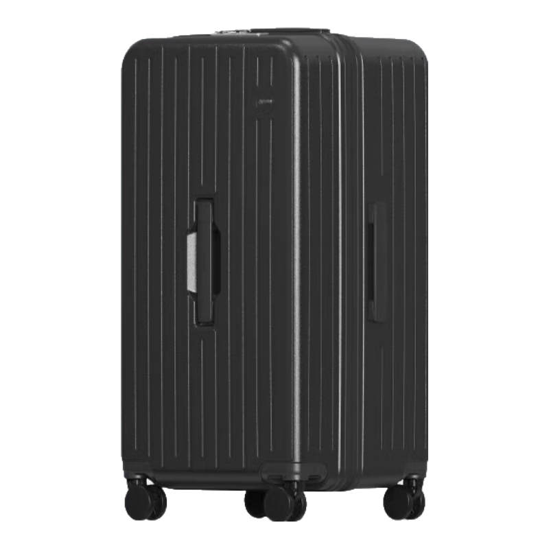 SUMMIT Luggage, 26-Inch Trolley Suitcase, Pure PC Material, Trunk 37, Wet And Dry Separation, PC2519 Black