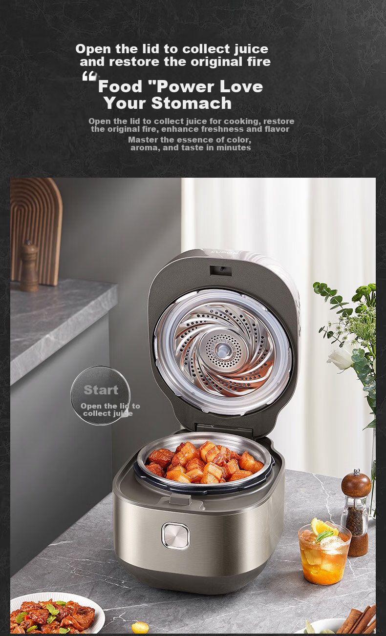 SUPOR Quick Pressure Cooker 100 Series, 5L Capacity for Home Use, Serves 4-6 People, Fresh Breathing IH Heating, 112kpa Pressure, for Cooking Rice And Soup, SY-50FH76Q 9