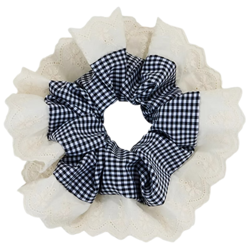 AJIDOU Elegant Simple Lace Hair Tie, Casual Elastic Hair Accessory Gift for Girlfriend, Mid-Autumn Festival Present