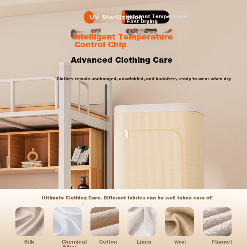 UEMUSI [Storage Box Model] Clothes Dryer, Home Use Drying Machine, 280L Capacity, Household Sterilizing Dryer, Foldable Double-Layer Desig