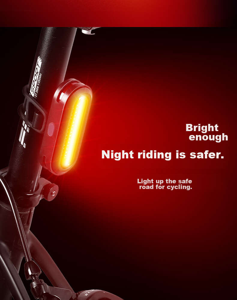WestBiking Bicycle Light, High Brightness Night Rear Warning Tail Light, Mountain Bike Rechargeable Strong Light Night Riding Light, Strobe Light 1